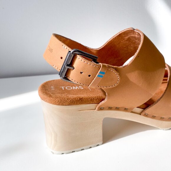 Toms Phoebe Vegan Leather Clog Sandals - 10W - Honey Tan - Picture 9 of 13